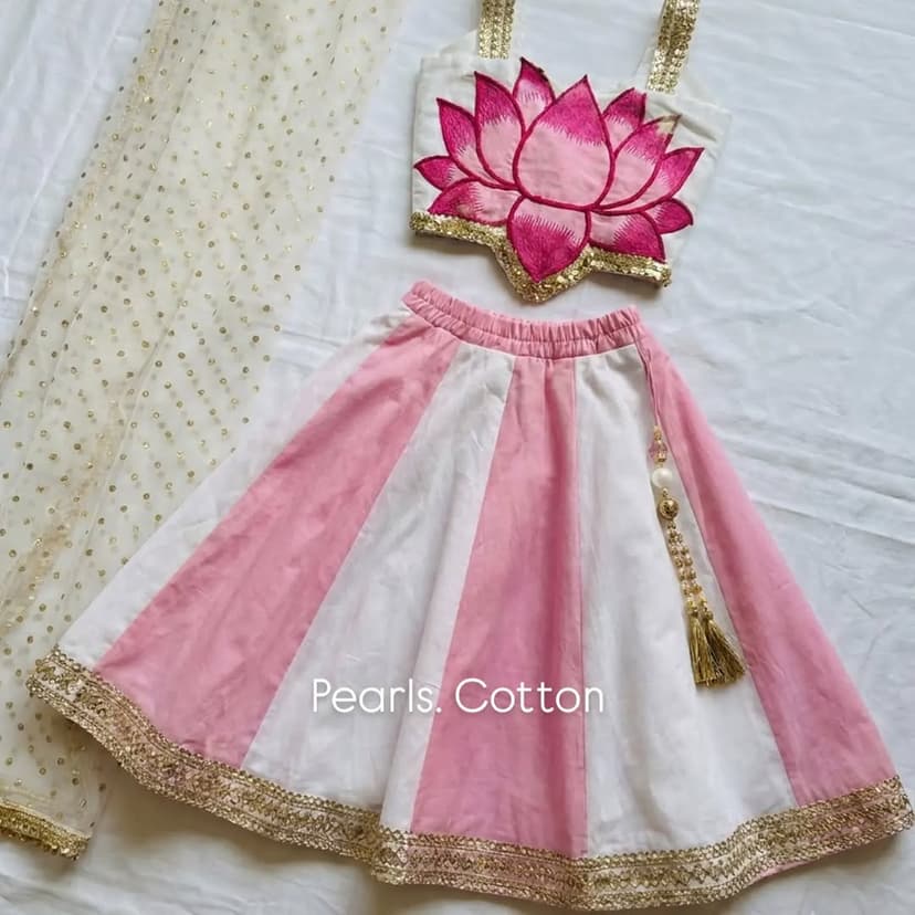 Hand-Painted Lotus Flower Top
